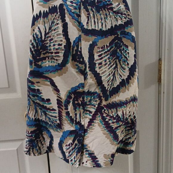 Banana Republic multicolor strapless silk blend pocket dress Sz 6 EUC - Picture 5 of 7